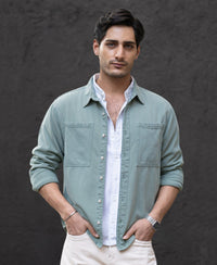 Pista Washed Structured Denim Shirt 100% Cotton