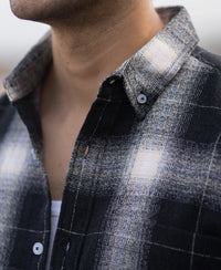 Black Structured Button Down Shirt
