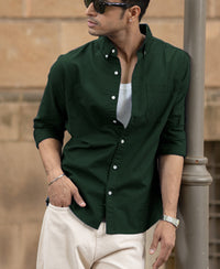 Emerald Green Oxford Shirt 100% Cotton