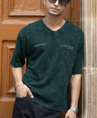 T-Shirt Oversize Fit Half Sleeve V Neck 100% Cotton