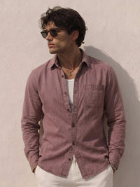 Rust Washed Structured Shirt