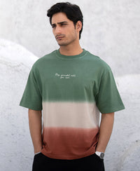 Green & Brown Ombre T-Shirt 100% Cotton
