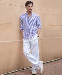 Blue Lightweight Stripe Shirt