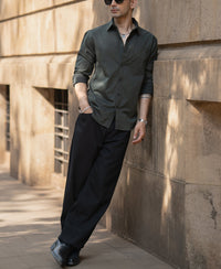 Dark Olive Twill Shirt 100% Cotton