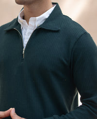 Pine Green Contrast Collar Polo T-Shirt