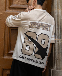 White Printed Oversize T-Shirt