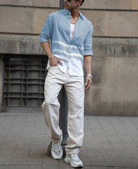 Light Blue Tie-Dye Shirt 100% Cotton