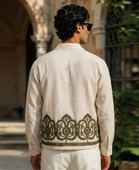 Cream Embroidered Kurta Shirt