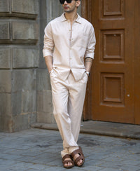Beige Linen Lightweight Co-Ord Set