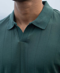 Green Regular Fit Full Sleeves T-Shirt 100% Cotton