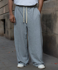Grey Melange Baggy Trackpants