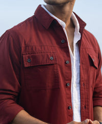 Brick Structure Cargo Overshirt 100% Cotton