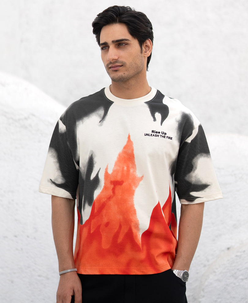 Multicolour Boxy Fit T-Shirt 100% Cotton