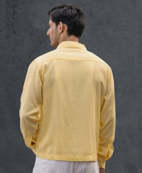 Yellow Linen Double Pocket Shirt