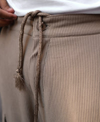 Beige Cargo Pocket Baggy Fit Track Pant