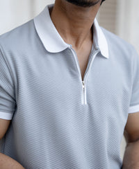 Cloud Blue Regular Fit Half Sleeves T-Shirt