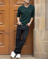 T-Shirt Oversize Fit Half Sleeve V Neck 100% Cotton