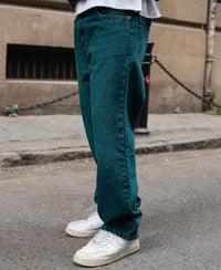 Blue Tinted Baggy Fit Jeans