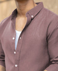 Twilight Mauve Linen Shirt