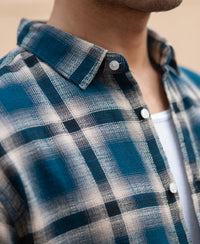 Teal Structured Checks Shirt 100% Cotton