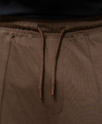 Brown Baggy Fit Pleated Trackpant