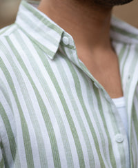 Mint Structured Stripe Shirt