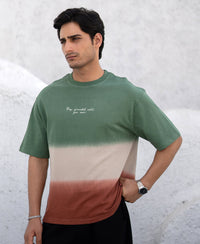Green & Brown Ombre T-Shirt 100% Cotton