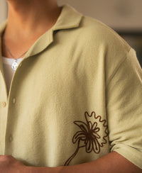 Mint Embroidered Knit Shirt