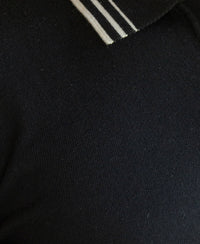 Black Knitted Polo T-Shirt 100% Cotton