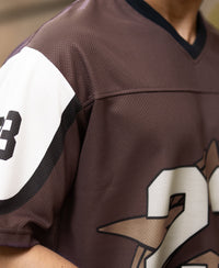 Brown Printed Jersey T-Shirt