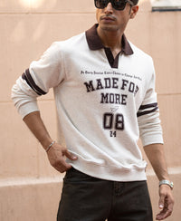 Grey Melange Printed T-Shirt