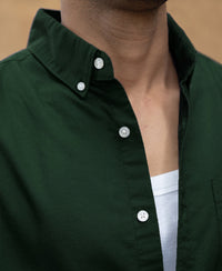Emerald Green Oxford Shirt 100% Cotton