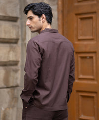 Brown Structured Lightweight Co-ord Set 100% Cotton