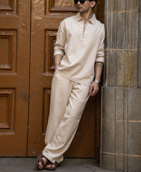 Beige Structured Cord Set