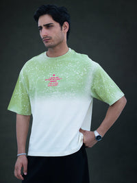 Green Ombre Graphic T-Shirt 100% Cotton