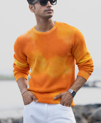 Orange Tie Dye T-Shirt 100% Cotton