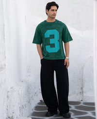 Dark Green Washed Graphic T-Shirt