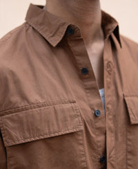 Brown Double Pocket Lightweight Shirt 100% Cotton