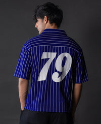 Royal Blue Printed Jersey Shirt