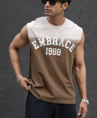 Brown Ombre Graphic Sando 100% Cotton