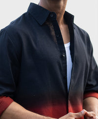 Black And Brown Ombre Shirt 100% Cotton