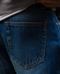 Dark Blue Washed Baggy Fit Jeans