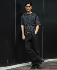 Black Abstract Print T-Shirt
