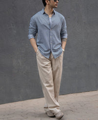 Black & White Striped Shirt 100% Cotton