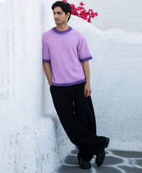 Lavender Sprayed Structure T-Shirt