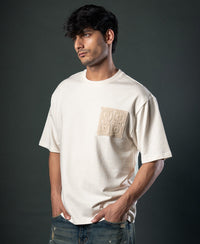 Off White Crochet Patch T-Shirt 100% Cotton
