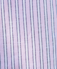 Pastel Pink Linen Blend Stripe Shirt