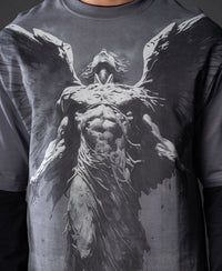 Grey Angel Grunge T-Shirt 100% Cotton