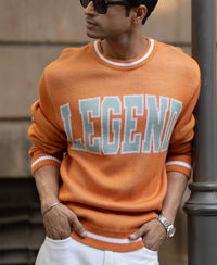 Orange Jacquard T-Shirt