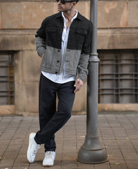 Black Ombre Denim Jacket 100% Cotton